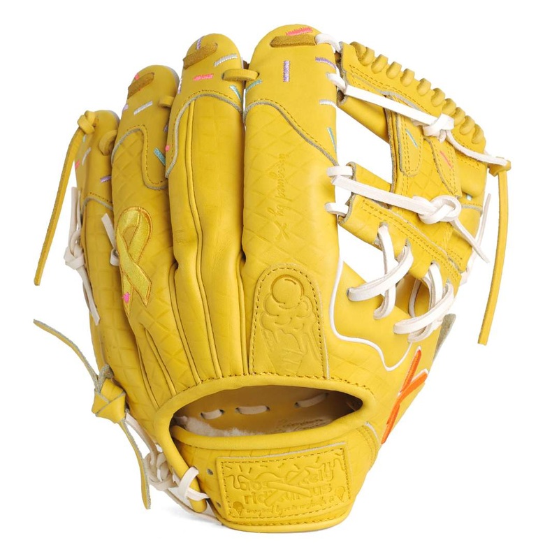 gold ribbon childhood cancer awareness glove