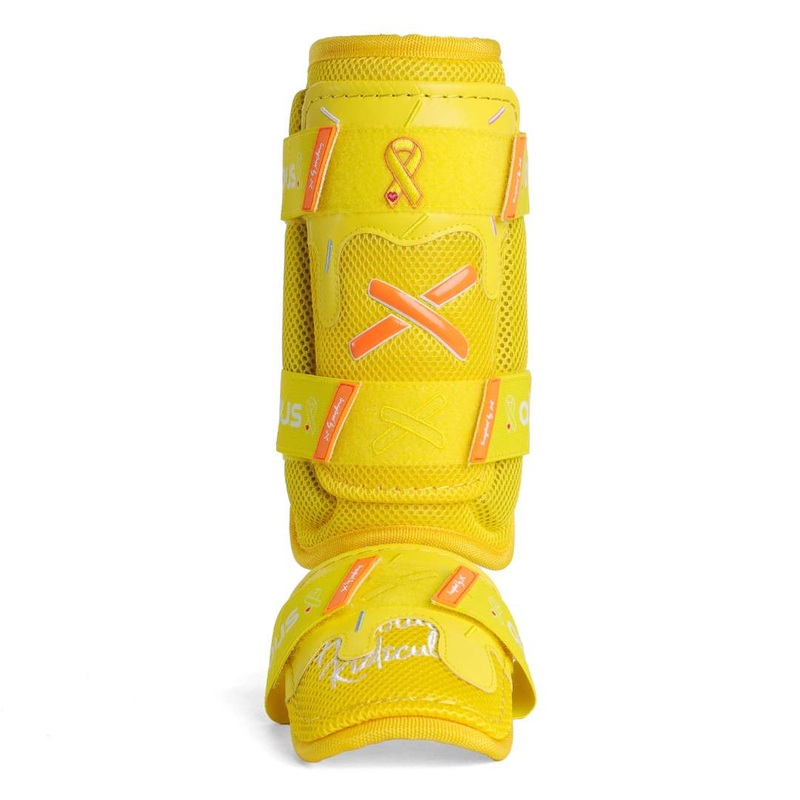gold ribbon childhood cancer awareness leg guard