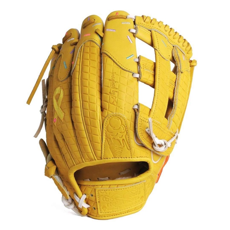 softball | gold ribbon childhood cancer awareness glove