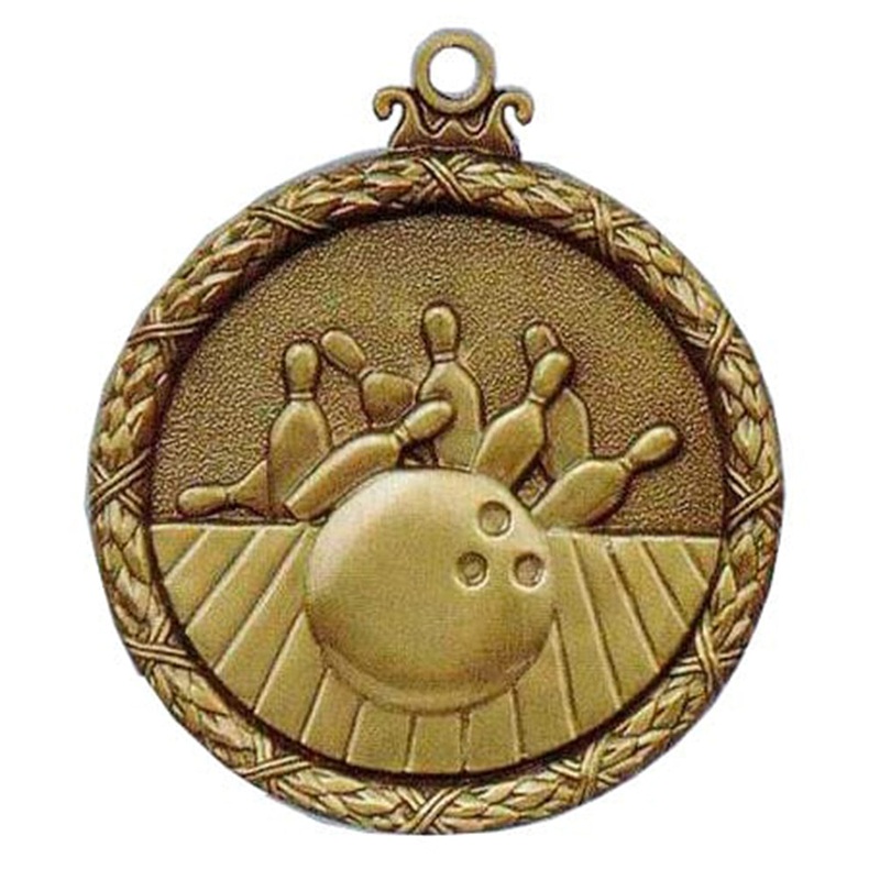 ANTIQUE TEN PIN50MM MEDAL AS206 * Discounts applied in cart *
