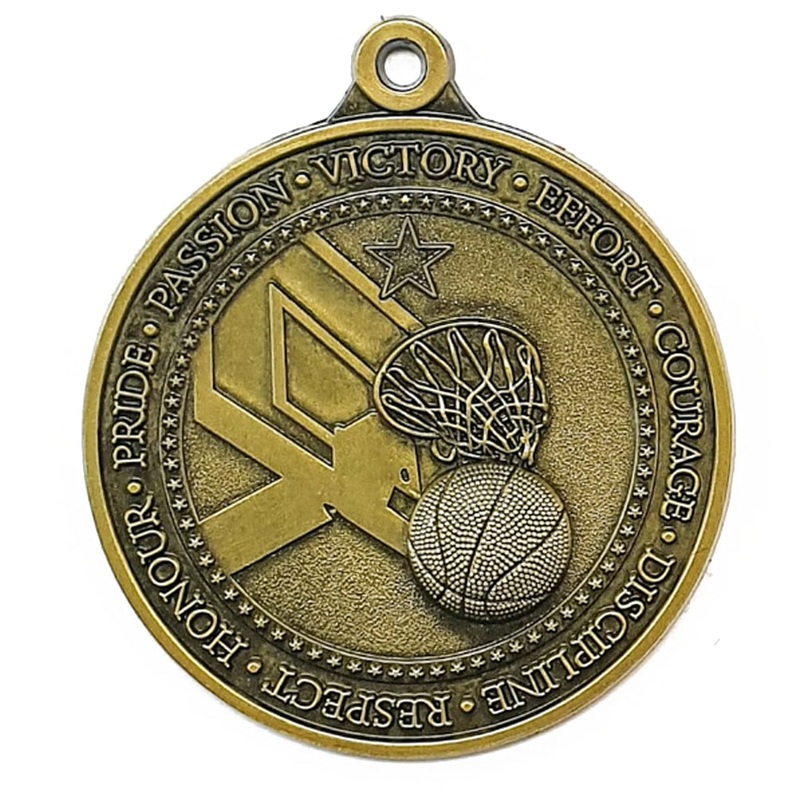 BASKETBALL HONOUR MEDAL 50MM MB201