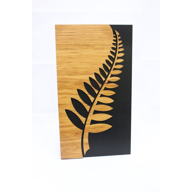 FERN RIMU WALL ART|L – 288MM $75.00|NONE|PRINTED SILVER PLAQUE + $28.00|PRINTED GOLD PLAQUE + $28.00