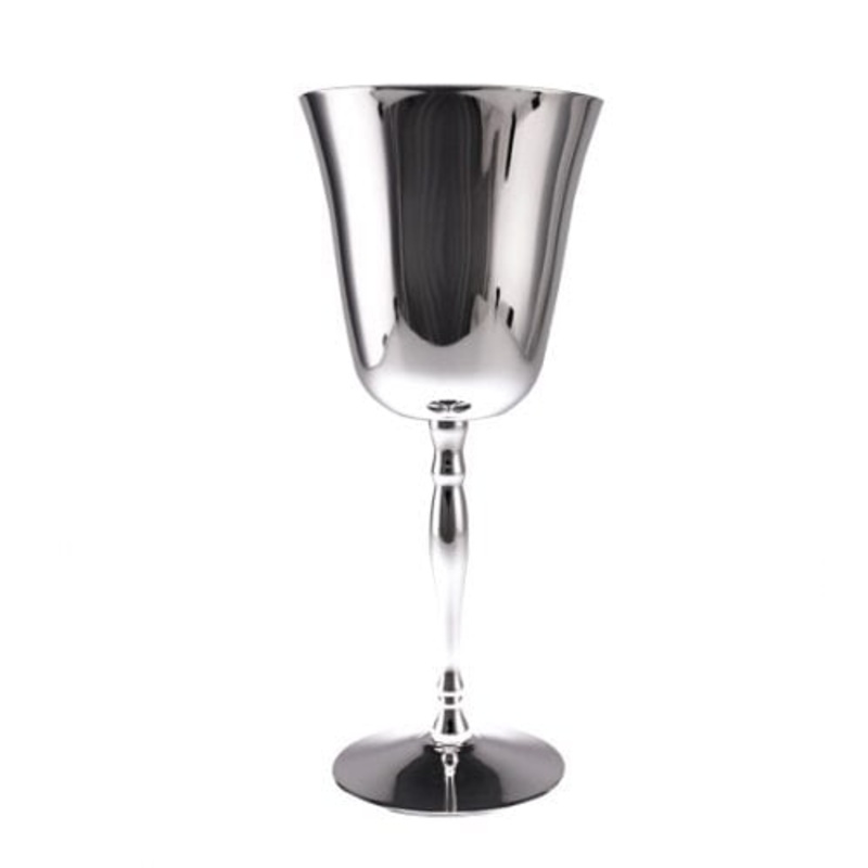 SILVER PLATED WINE GOBLET|NONE|ADD ENGRAVING + $35|NONE|ADD BOX + $20