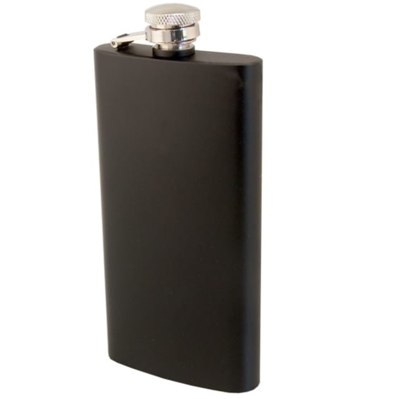 Stainless Steel, 5oz / 148ml Hip Flask black.
