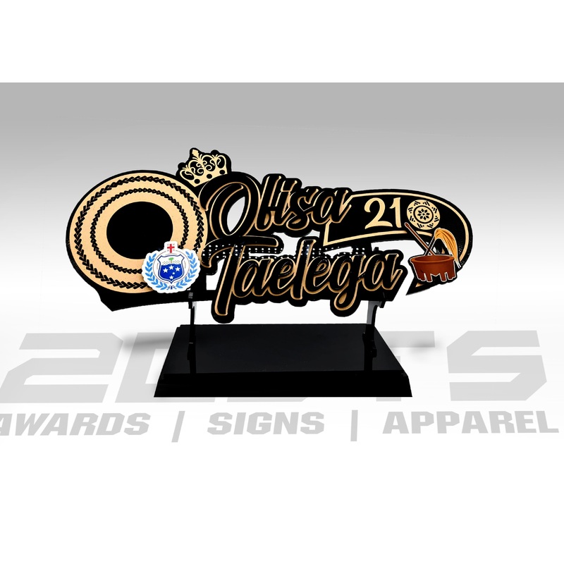 3 LAYER BIRTHDAY KEY|STANDARD – 600 x 300|2 X ACRYLIC STANDS INCLUDED|CUSTOM BASE ARYLIC OR WOOD