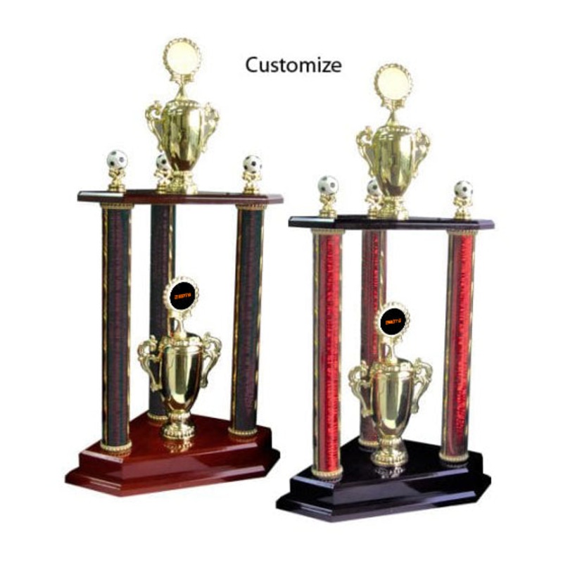 THREE POST TROPHY – (FREE 50MM LOGO)