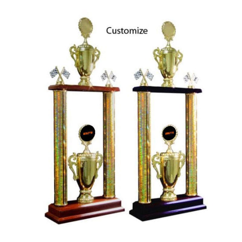 TWO POST TROPHY – (FREE 50MM LOGO)