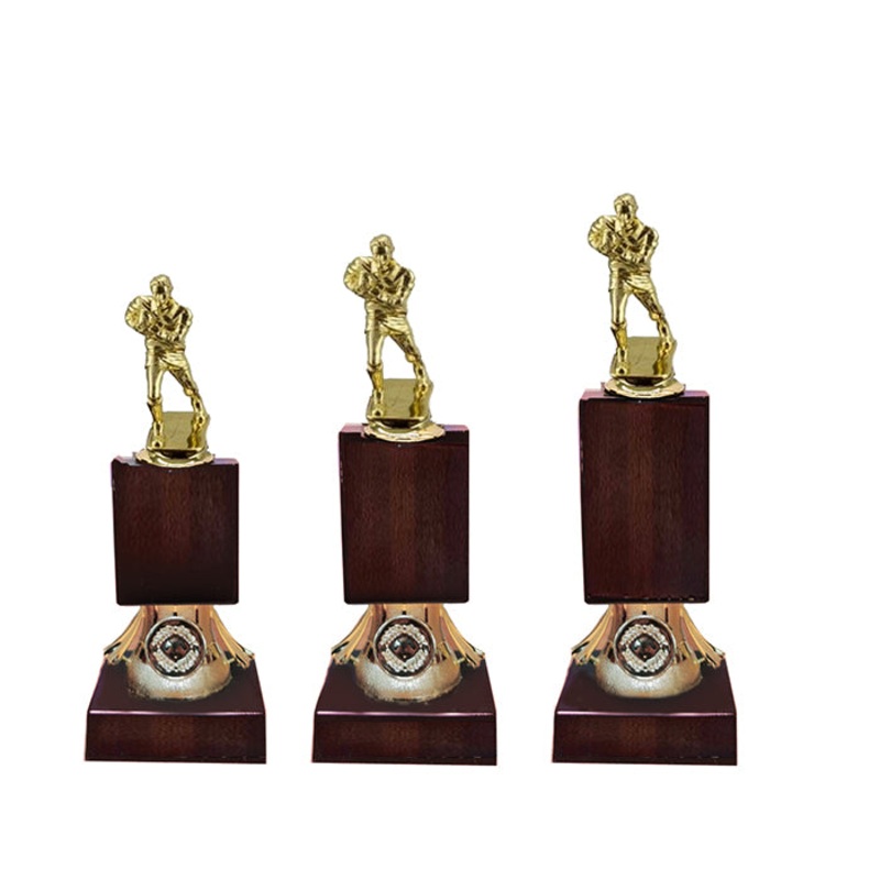 BROWN TOWER WITH RISER – RUGBY TOUCH/LEAGUE – (SELECT YOUR FIGURINE)