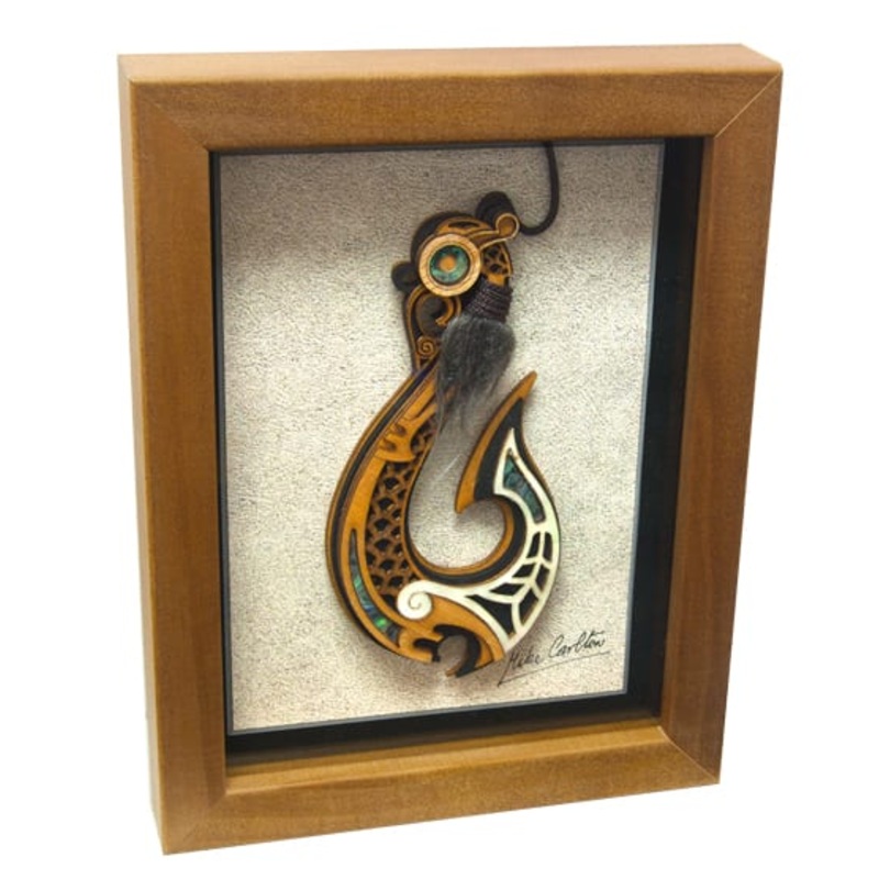 FRAMED TE MATAUE E MAUI|L – 222MM $145.00|NONE|PRINTED SILVER PLAQUE + $28.00|PRINTED GOLD PLAQUE + $28.00