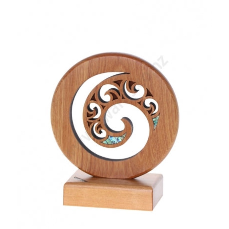 Koru Round|M – 190MM $140.00|NONE|PRINTED SILVER PLAQUE + $28.00|PRINTED GOLD PLAQUE + $28.00