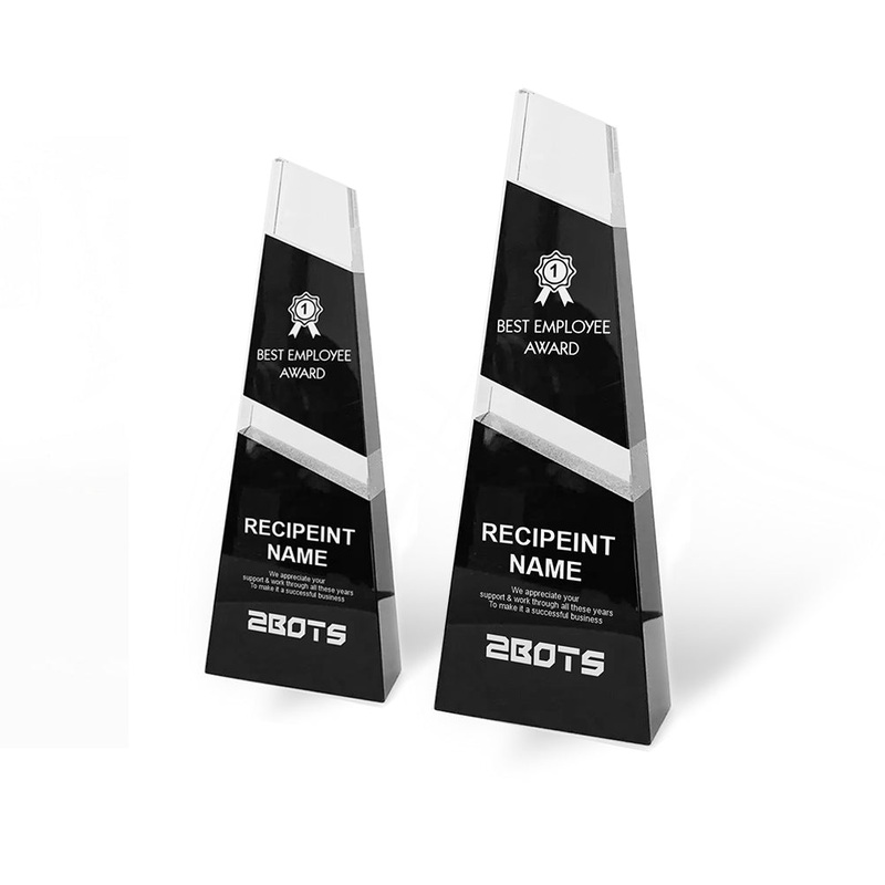 OBSIDIAN AWARD|M – 270MM $85.00|L – 285MM $95.00|ARTWORK $10|UV PRINT IN COLOUR $45