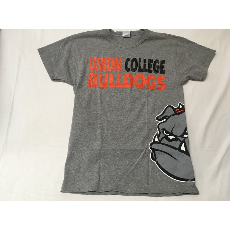 Gray Distressed Bulldog Tee|small|medium|large|Xlarge|2XLarge|3XLarge