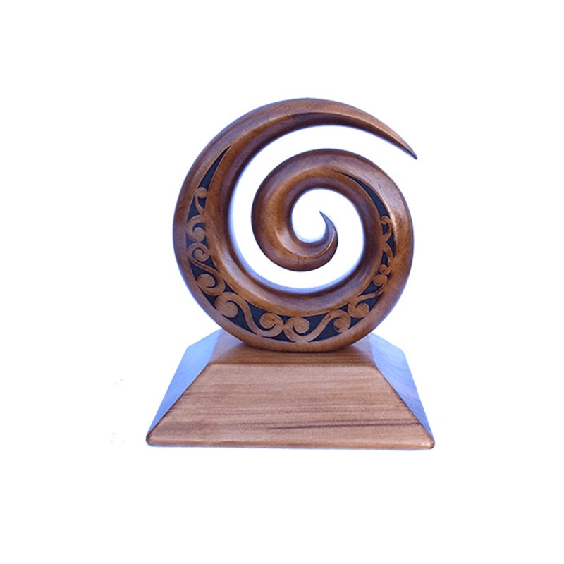 KORU DARK WOOD|S- 210MM $279|NONE|PRINTED SILVER PLAQUE + $30.00|PRINTED GOLD PLAQUE + $30.00