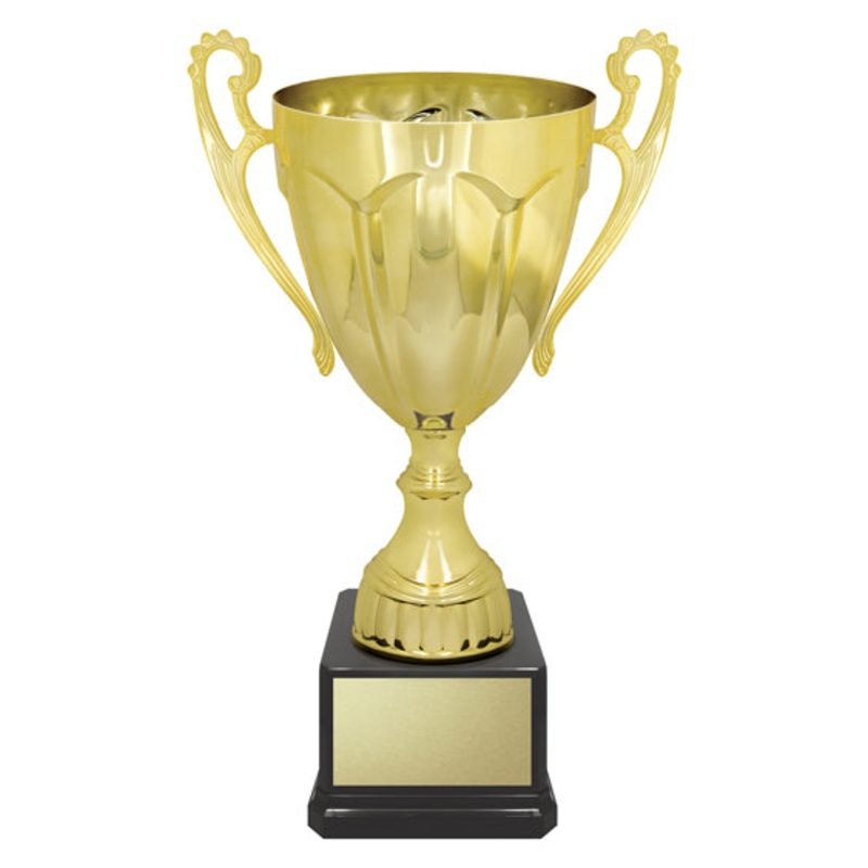 MAGNUS GOLD CUP|S- 300MM $65.00|M- 390MM $85.00|L- 440MM $120.00|XL-500MM $160|NONE|PRINTED SILVER PLAQUE + $25.00