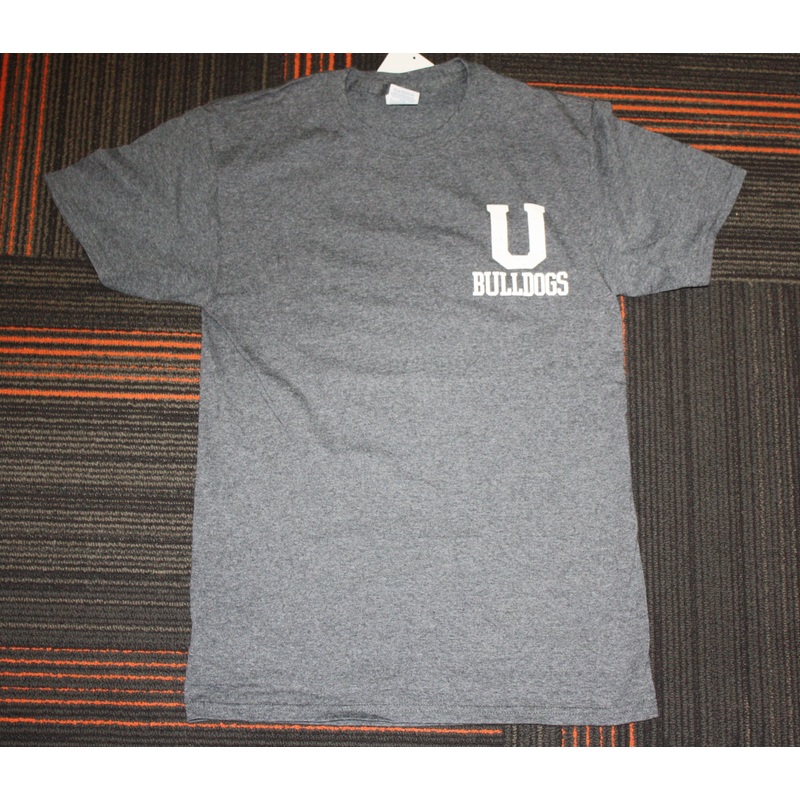 Black Heather U Bulldogs Tee|Small|Medium|Large|XLarge|2XLarge|3XLarge