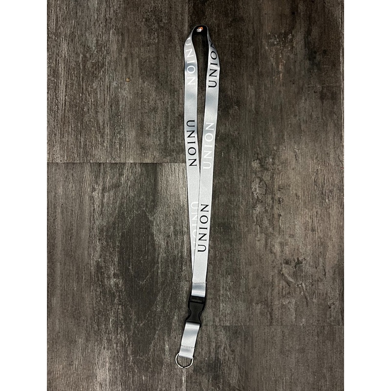 Gray Reversible Bulldog Lanyard