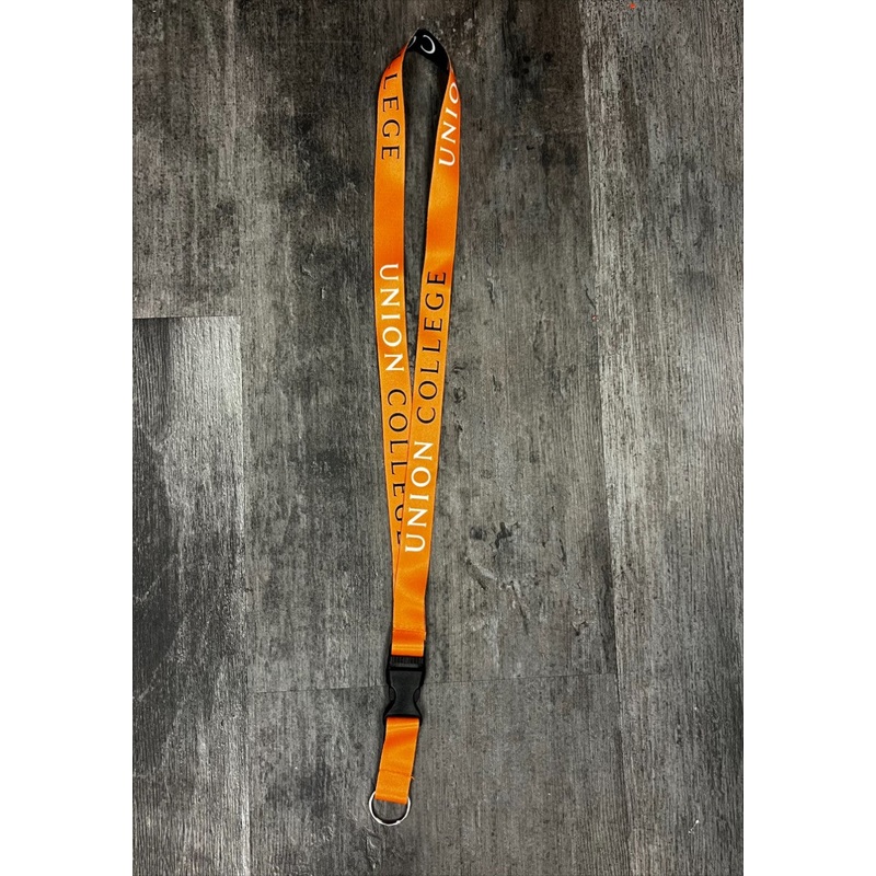 Orange and Black Reversible Lanyard