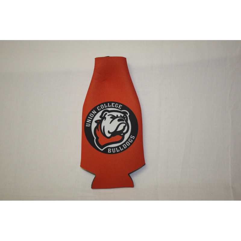 Zippered Bottle Cooler with Circle Bulldog Logo