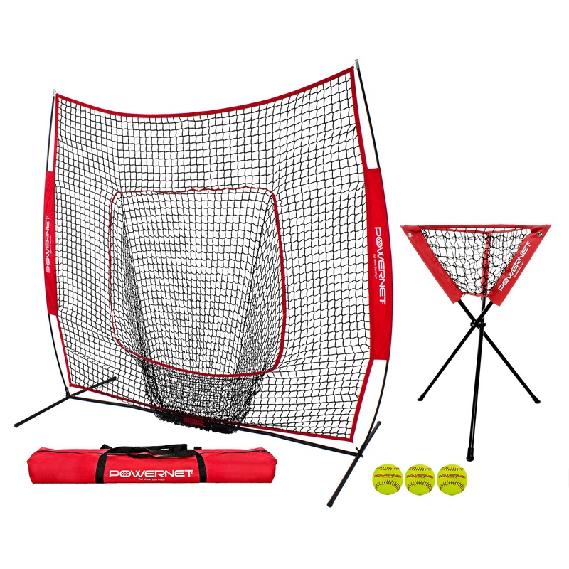 7×7 Practice Net & Softball Bundle