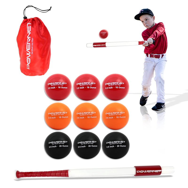 Sweet Spot Training Bat + 2.8 Progressive Weighted Ball 9 PRO Pack Bundle