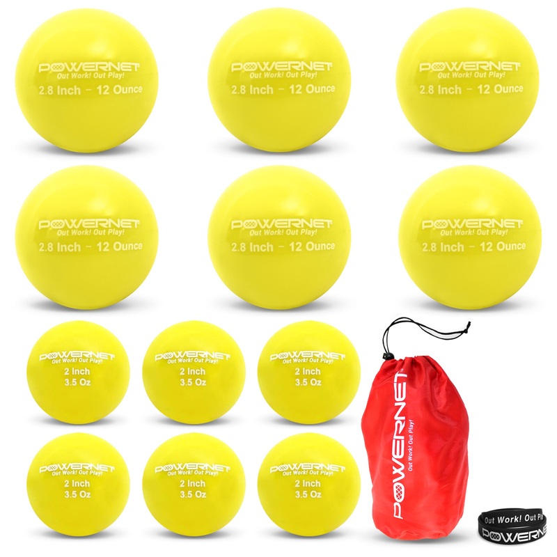 Weighted Hitting Training Balls | 6 PK 2.8 and 6 PK 2 Micro Ball Combo