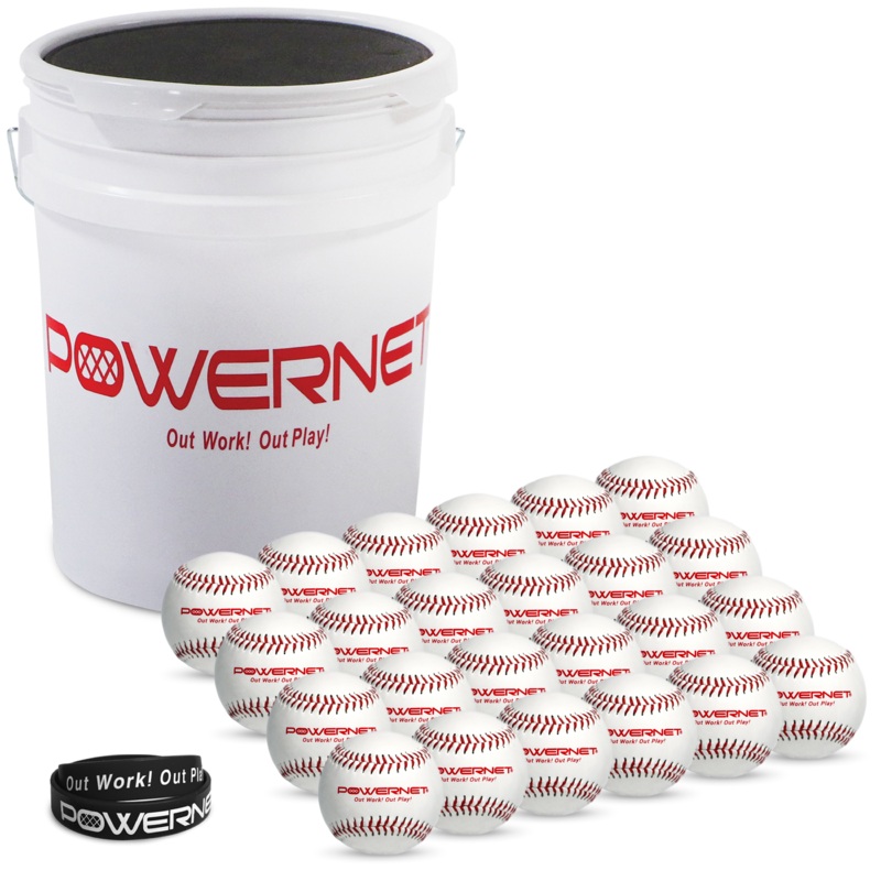 Bucket and Training Balls Bundle | (24) Baseballs + Bucket