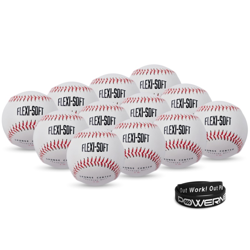 Flexi Soft Baseballs 12 Pack | Cushioned Core Safety Ball