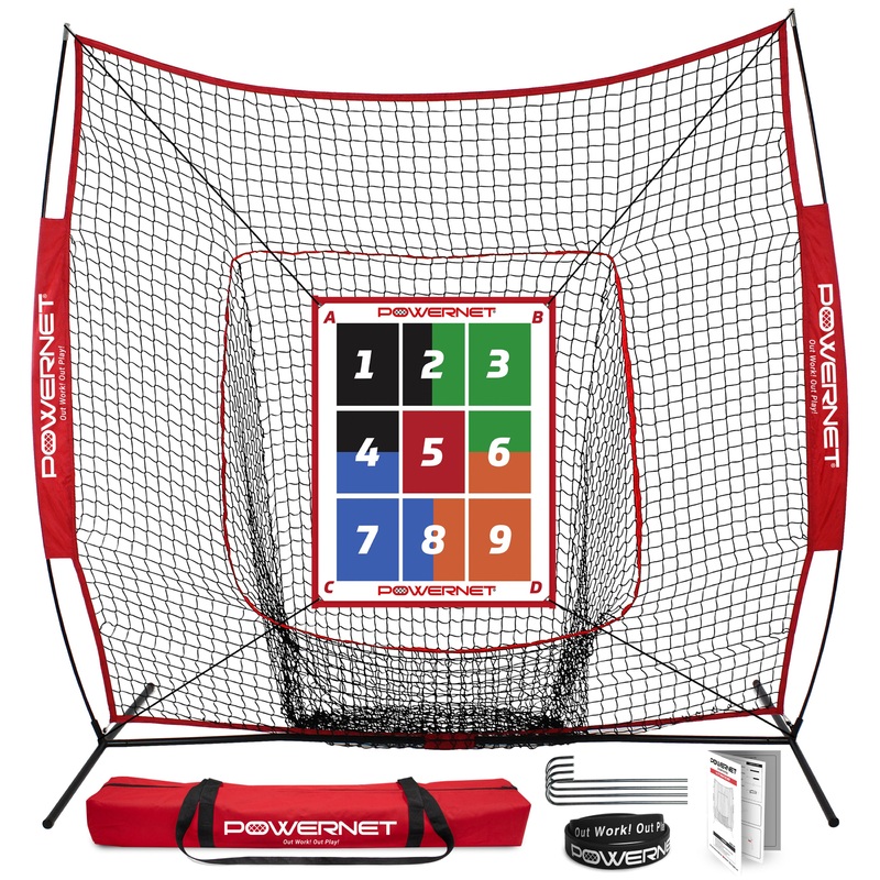 Numbered Pitching Trainer Pad|Pad Only|7×7 Pad Net Bundle