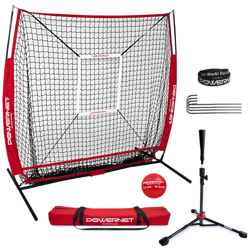 5×5 FT Baseball Softball Net Bundle | Strikezone & Tee