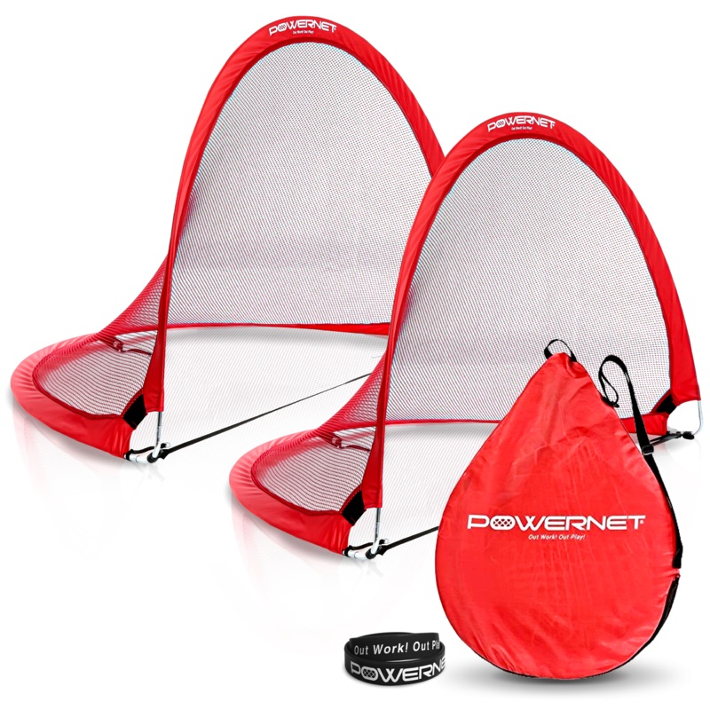 Popup Soccer Goals Portable Net 2 Goals + 1 Carrying Bag