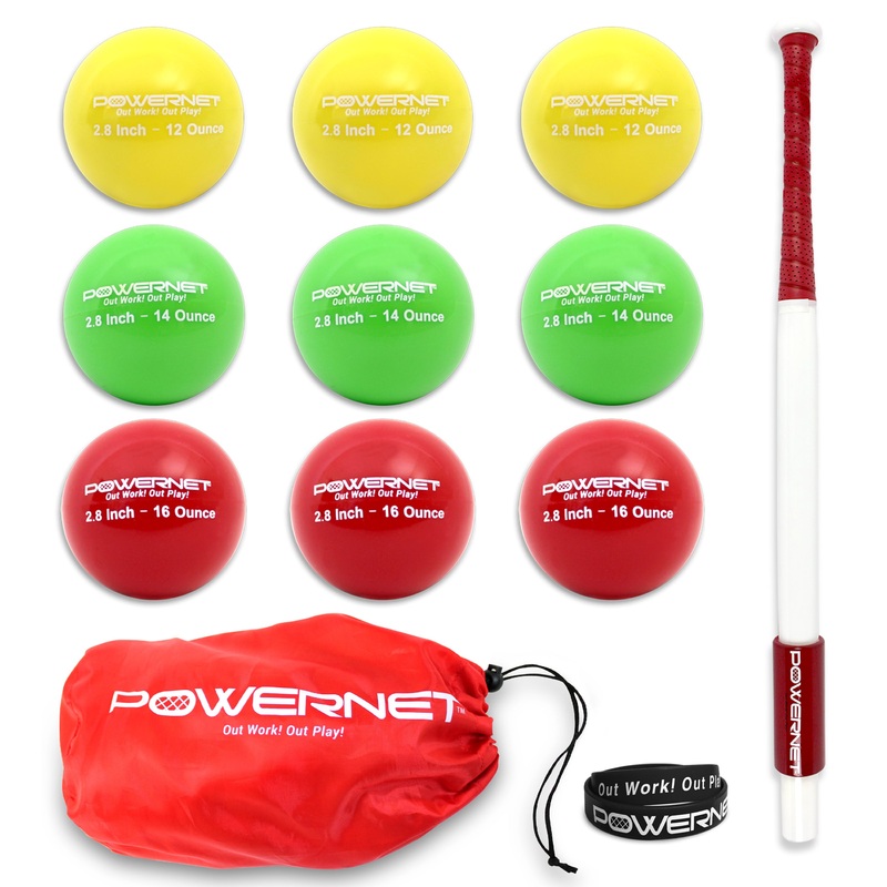 Sweet Spot Training Bat + 2.8 Progressive Weighted Ball 9 LITE Pack Bundle