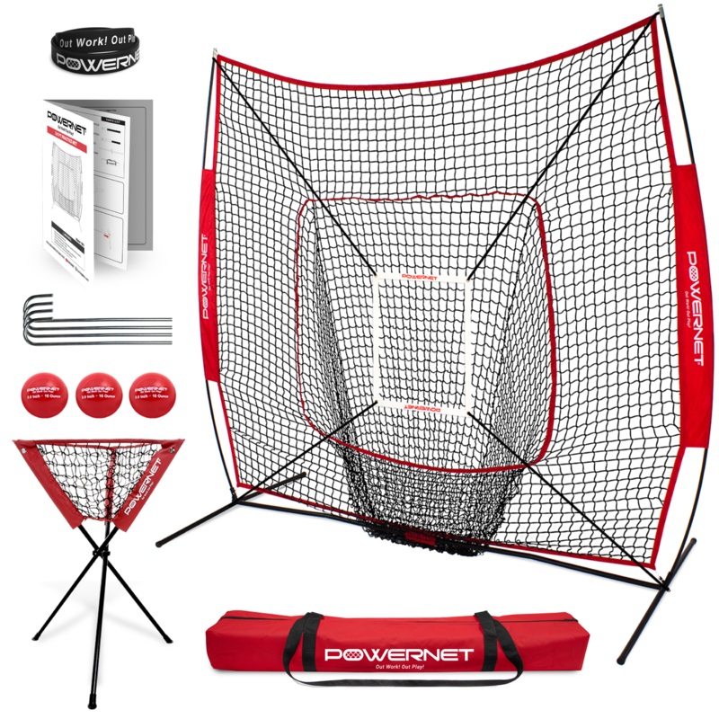 7×7 FT Baseball Softball Deluxe Training Kit