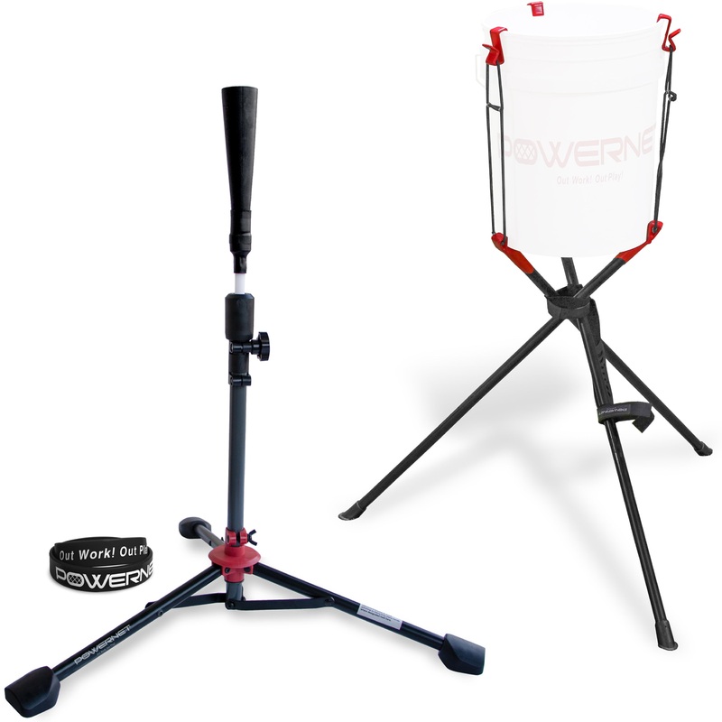 Deluxe Batting Tee (2.5 lbs) + Bucket Caddy Lifter Bundle
