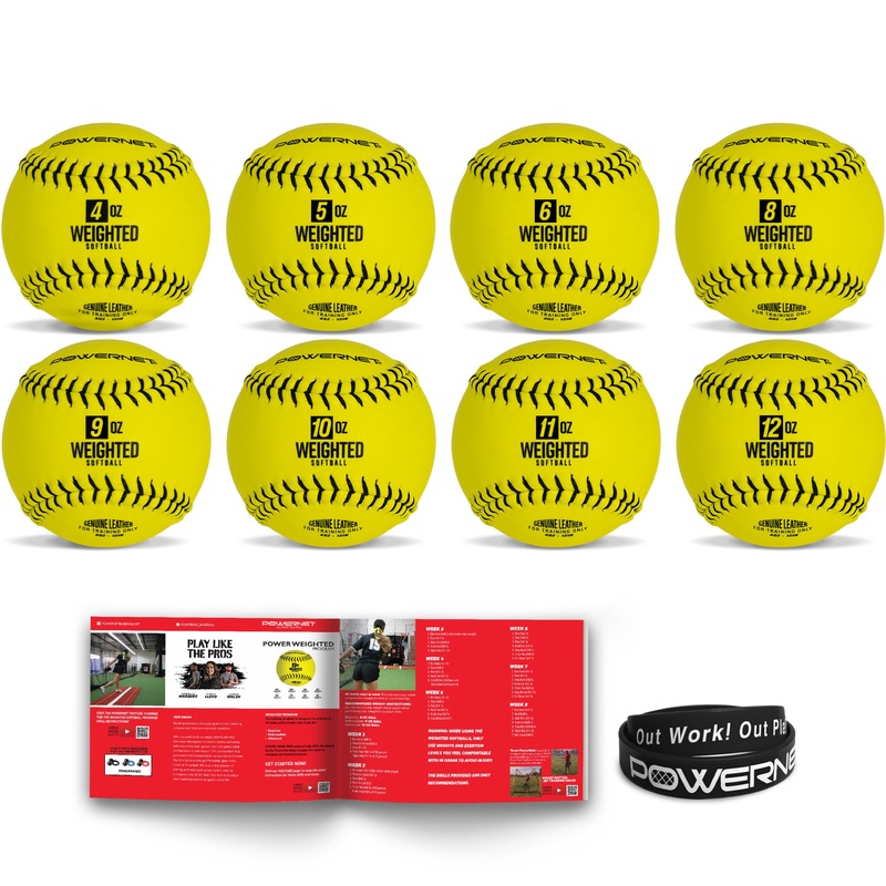 Weighted Softballs | 8 Different Weights Included | 4 to 12 oz