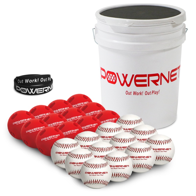 Bucket and Training Balls Bundle | Baseballs + Crushers