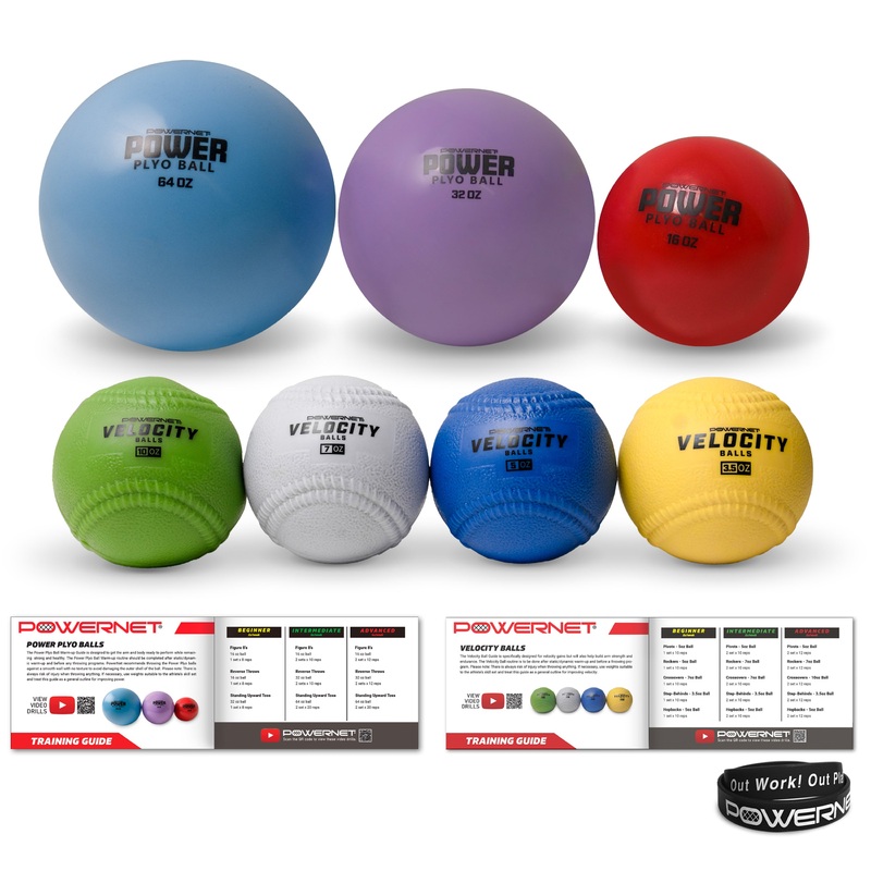 Power Plyometric Training Balls and Velocity Ball Bundle |Improve Arm Health and Velocity