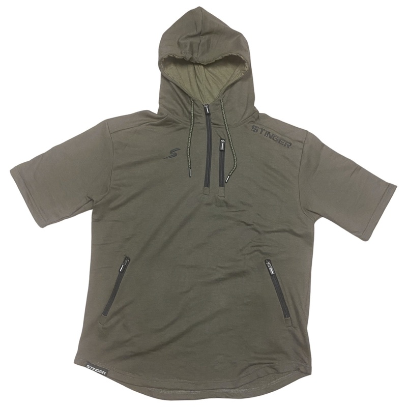 Half Sleeve Hoodie – Military Green