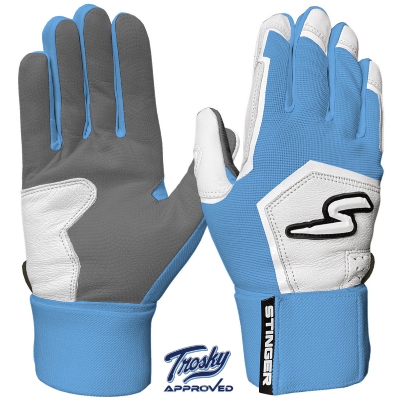 Winder Series Batting Gloves – Columbia Blue/White & Graphite
