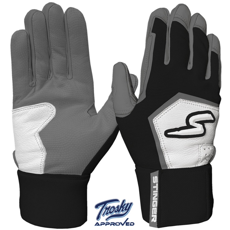 Winder Series Batting Gloves – Graphite/Black & White