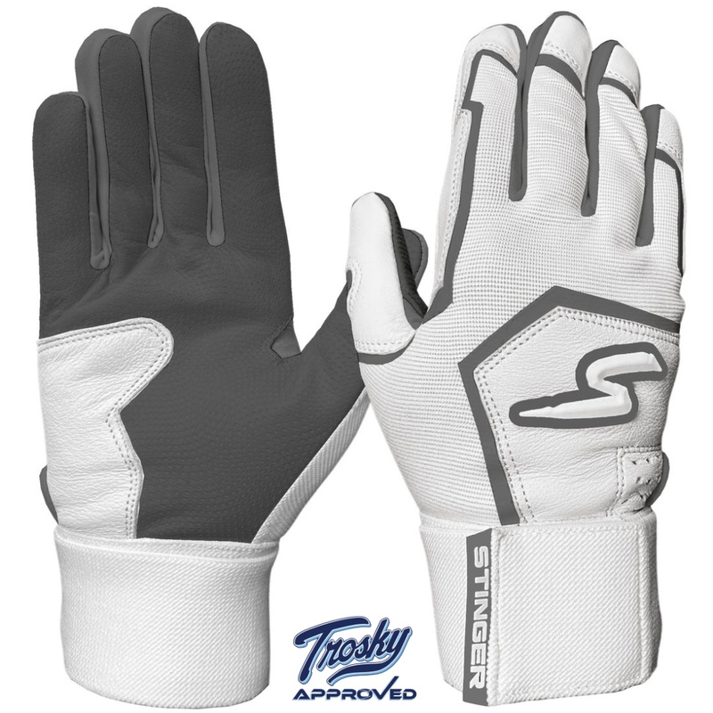 Winder Series Batting Gloves – Gray & White