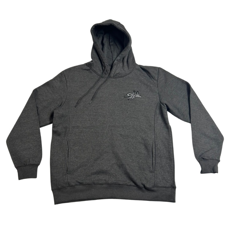 Stinger Bee Logo – Embroidered Graphite Hoodie