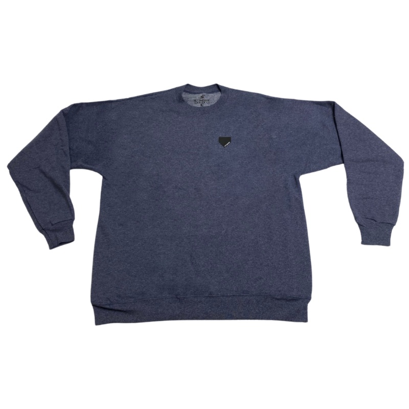 Stinger Homeplate Logo – Heather Navy Crew Neck Sweater