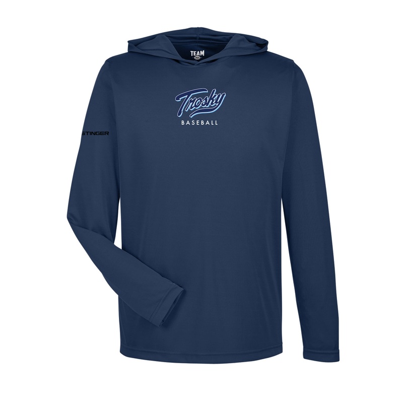 Long Sleeve w/ Hoodie Trosky Baseball Shirt