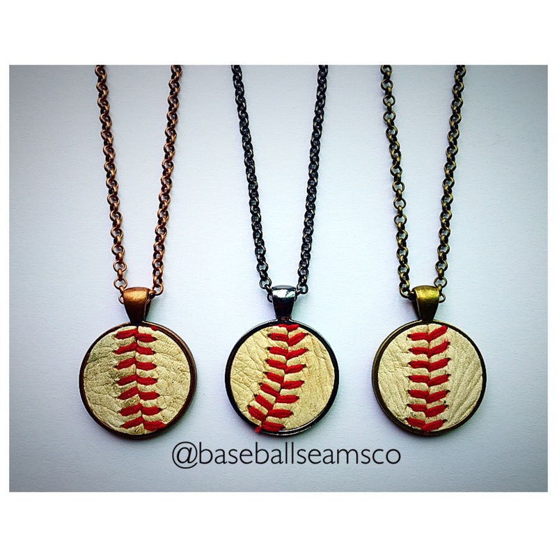 Baseball Seam Pendant Necklace