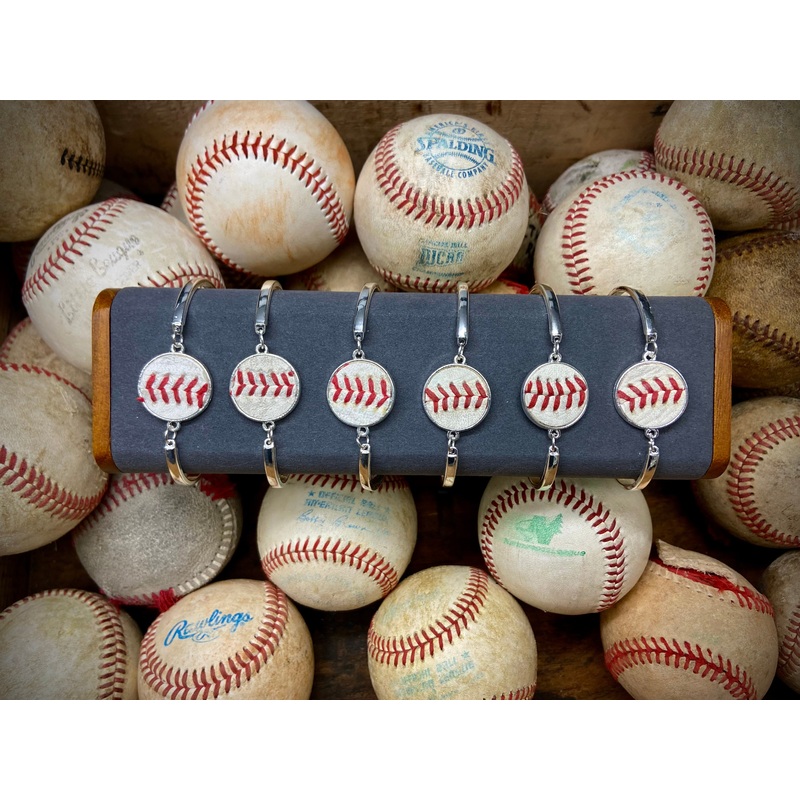Silver Baseball Seam Bracelet