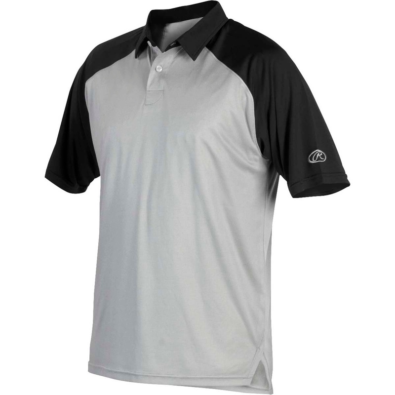Rawlings Mens Sideline Polo|BLACK | GRAY|BLUE | GRAY|NAVY | GRAY|RED | GRAY|ROYAL | GRAY|L|M|S|2XL|3XL|XL