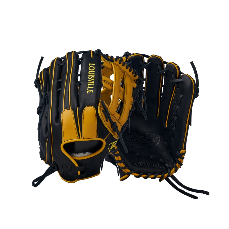 2025 Super Z Slowpitch Fielding Glove – Black-Yellow