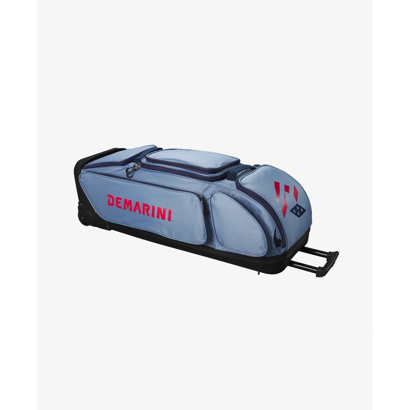 DeMarini Special Ops Frontline V2 Wheeled Bag in Navy / Scarlet / Element