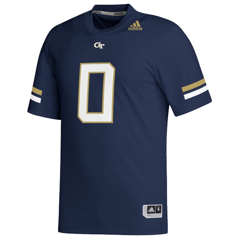 Georgia Tech Adidas Replica Navy #0 Football Jersey