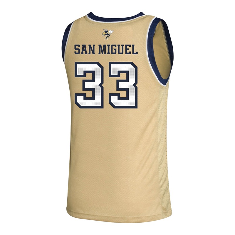 Georgia Tech Adidas Men’s Basketball Student Athlete Sand Jersey #33 Marcos San Miguel